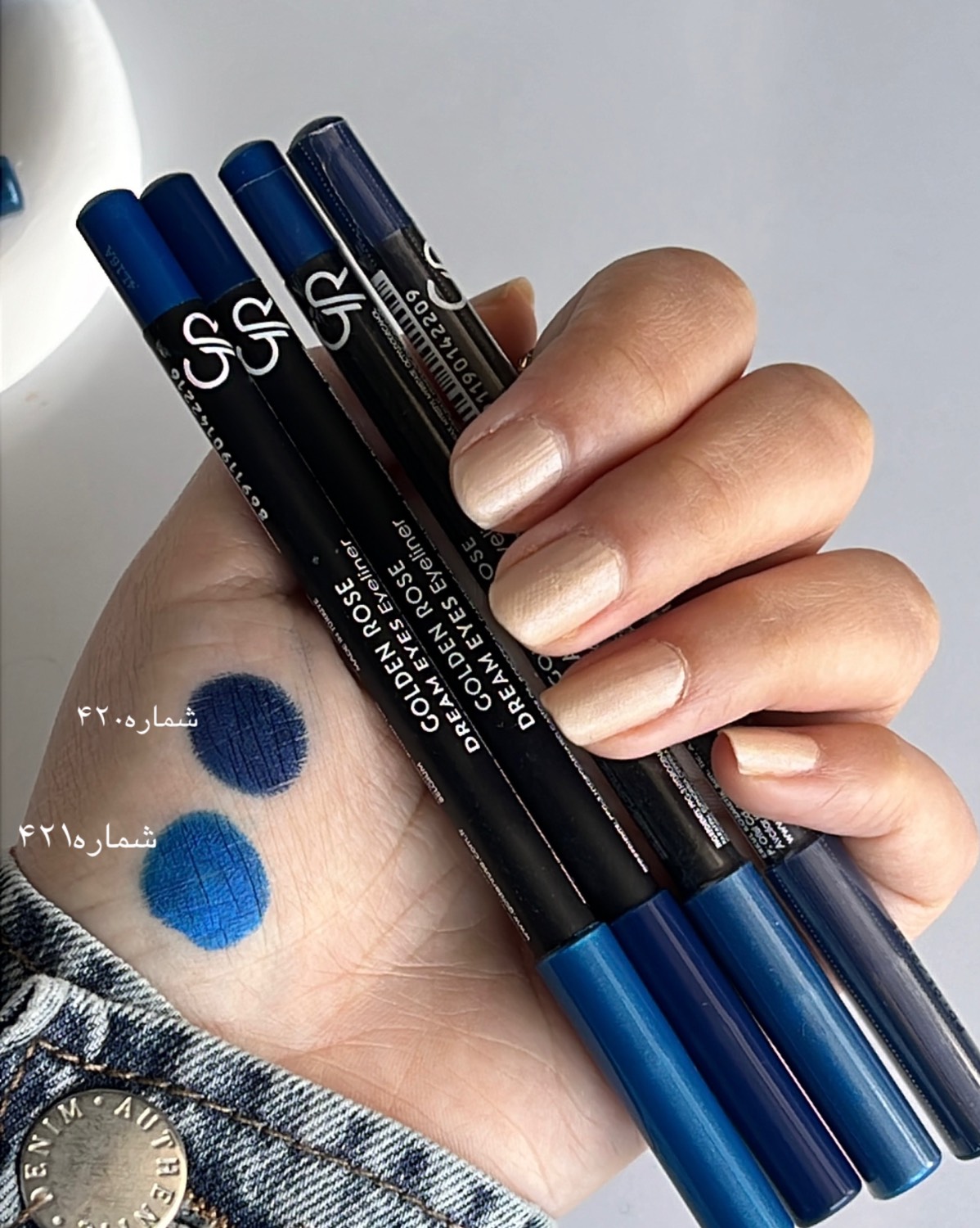 مداد چشم آبی اورجینال گلدن رز